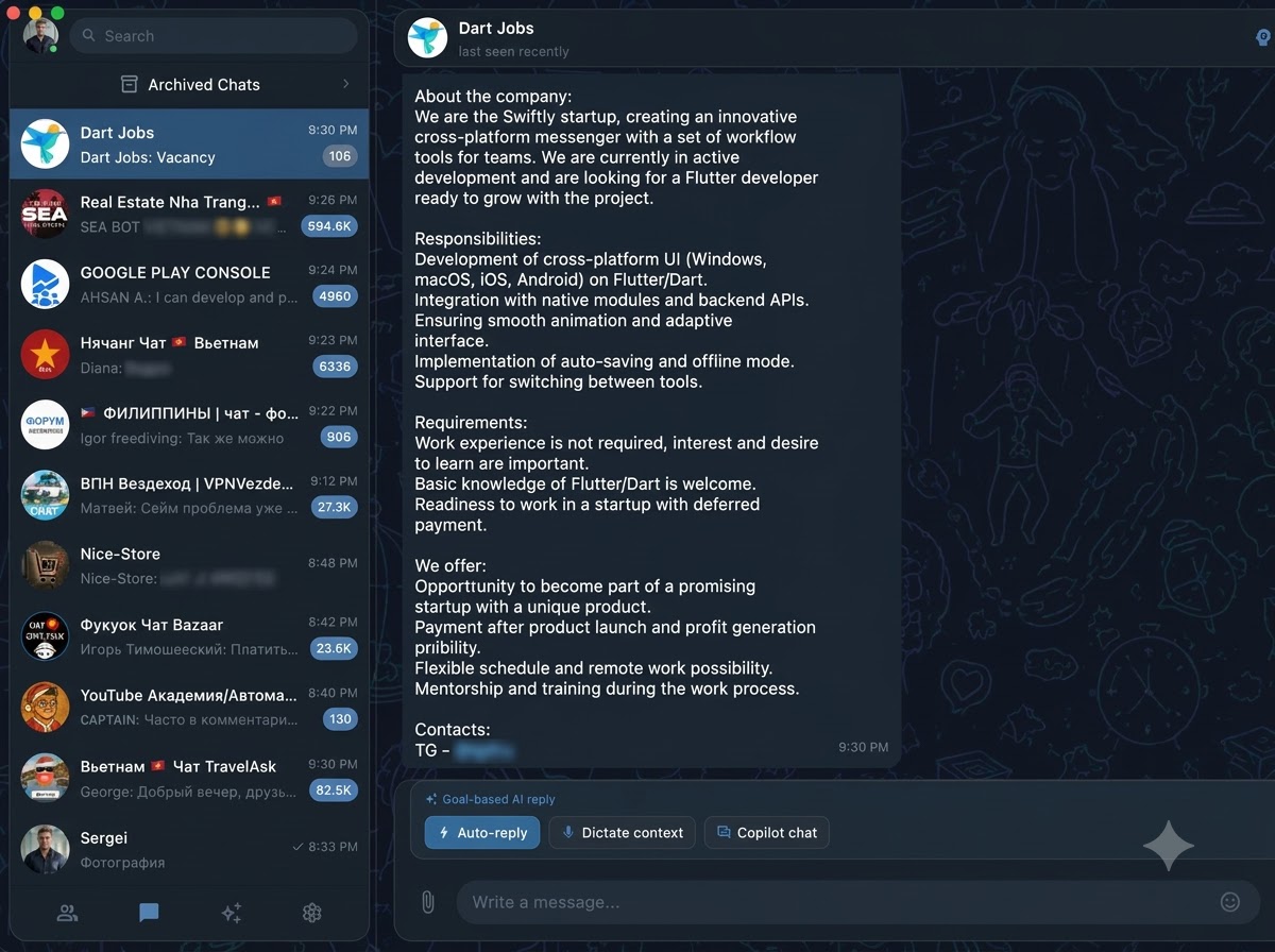 TellMeMore TG Client